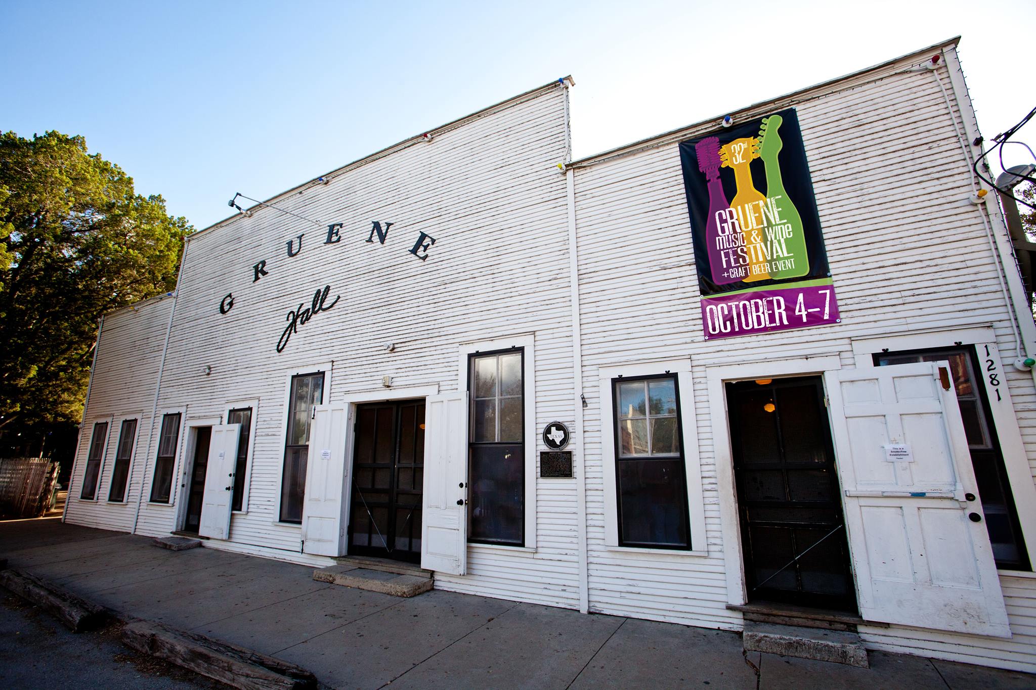 exterior shot of Gruene Music Hall