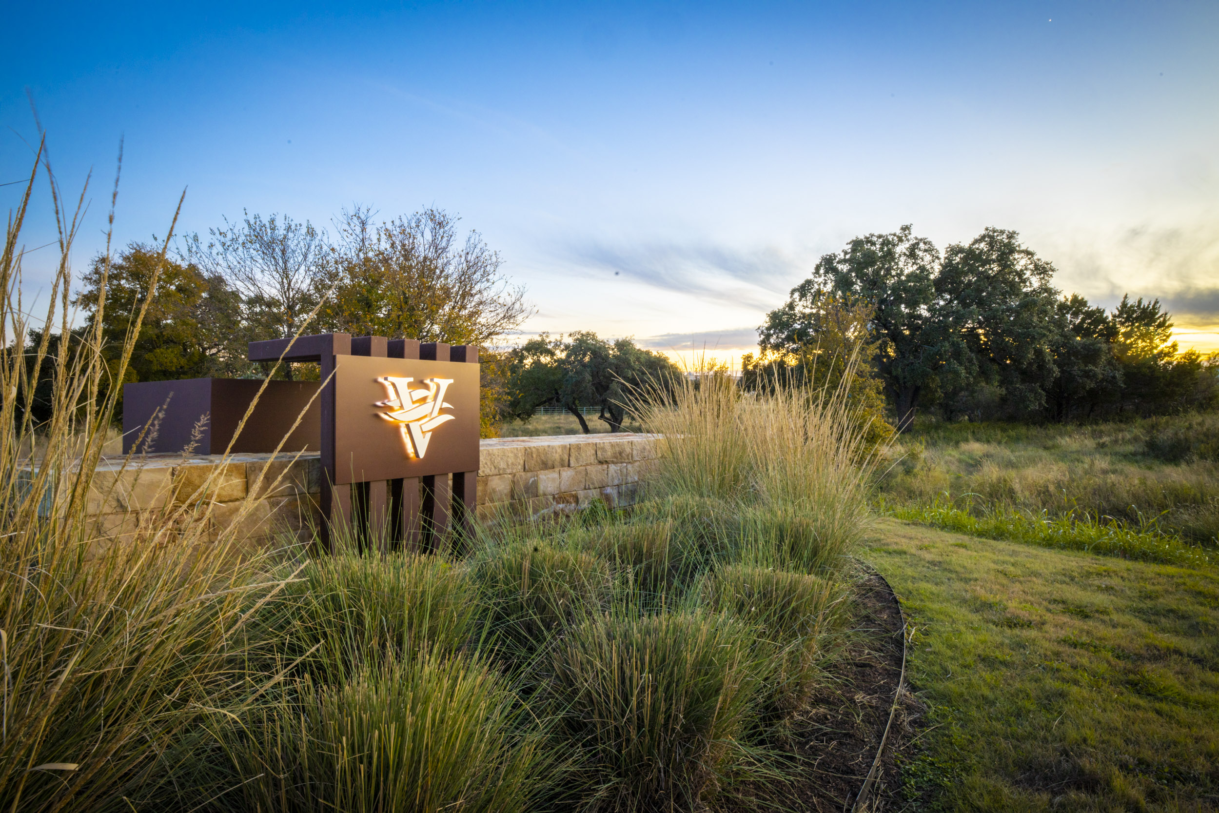 sheet metal Veramendi community entrance sign 